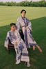 Pakistani Ivory and Purple Printed Grip Kaftan (1-Pc) - Image 9