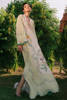 Ivory and Lime Green Printed Lawn Kaftan (1-Pc) - Image 7