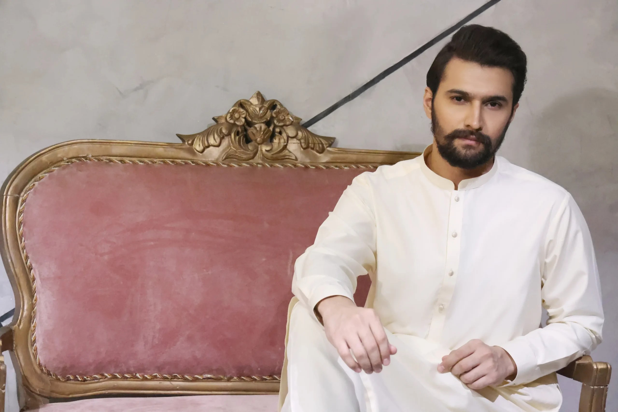 Ivory White Cotton Kurta Pajama Set (2-Piece) - Image 3