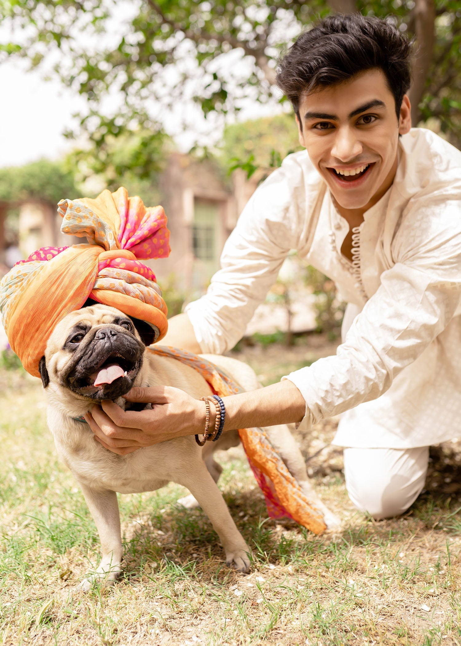 Off-White Printed Cotton Kurta Pajama (2-Piece) - Image 1