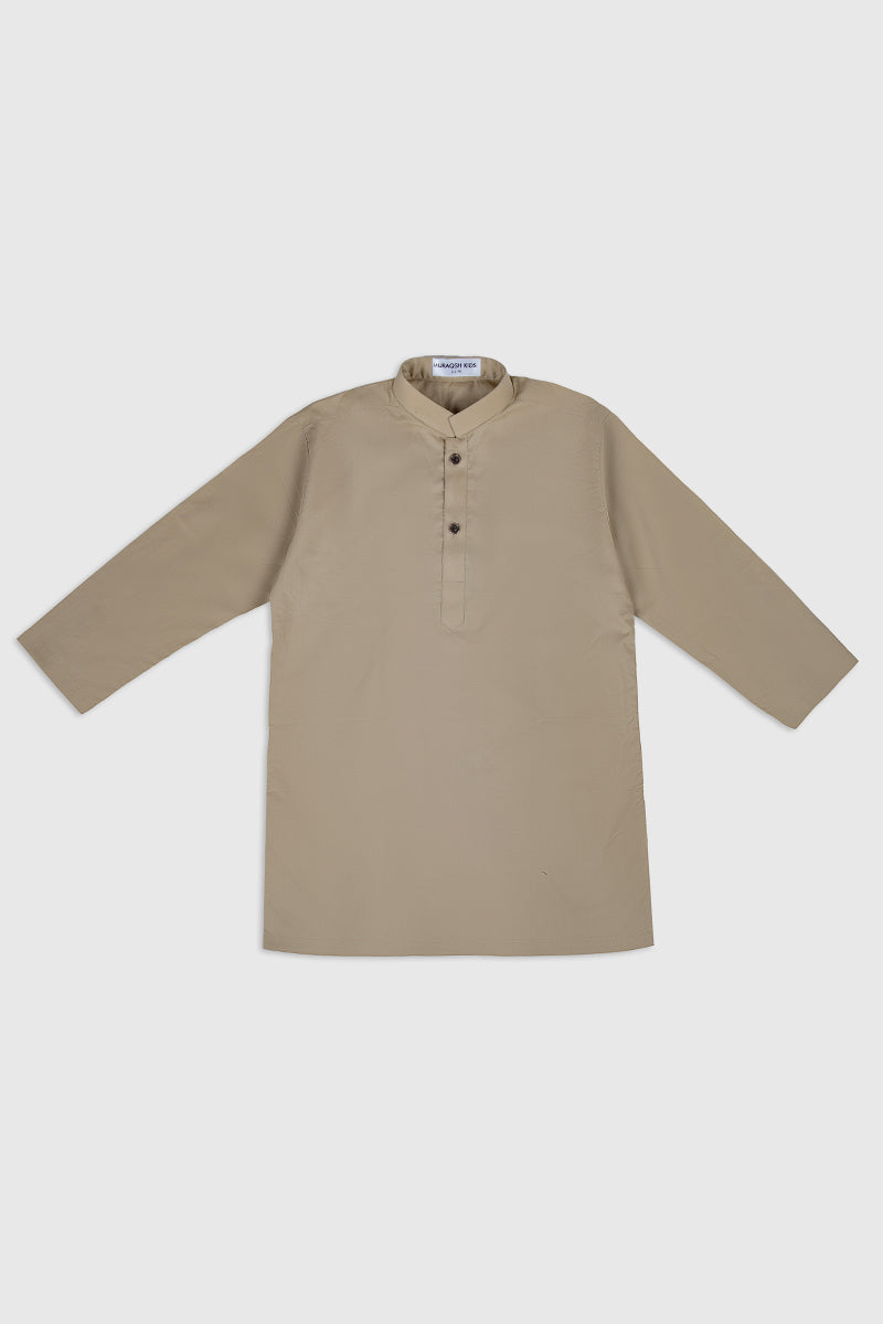 Ivory Cotton Boys Kurta Trouser Set (2-Piece) - Image 1