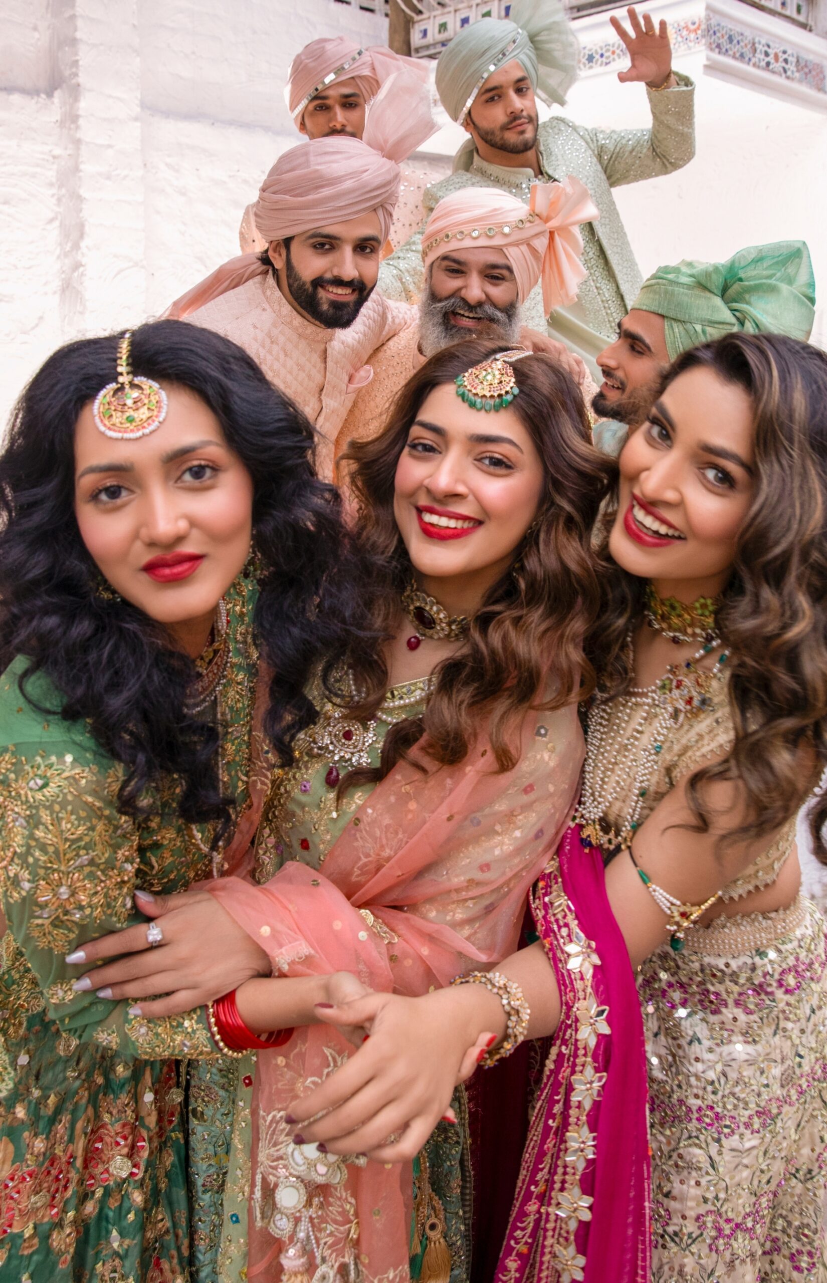 Off-White Embellished Silk Bridal Lehenga Choli (3-Piece) - Image 14