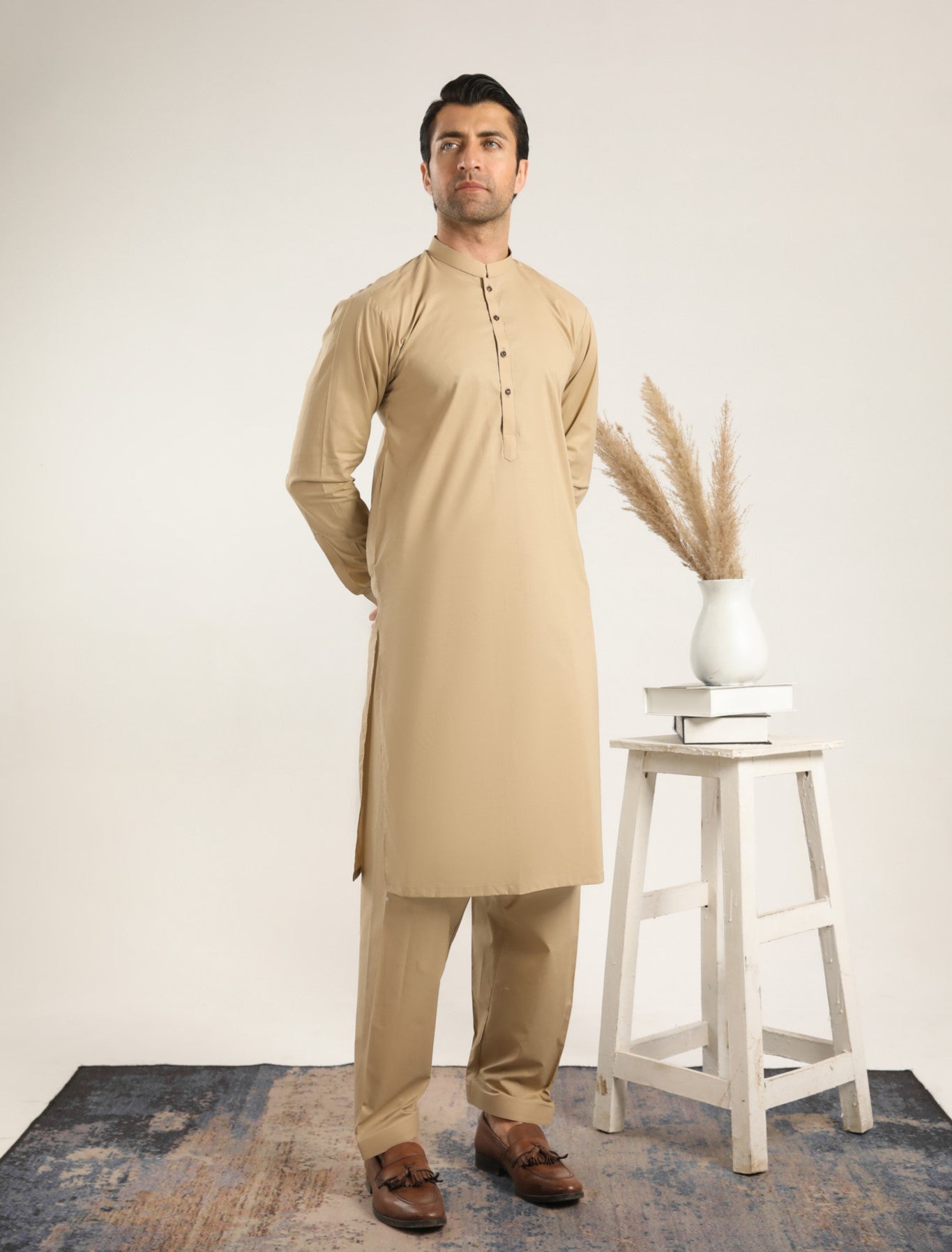Ivory Skin Cotton Kurta Shalwar (2-Piece) - Image 2