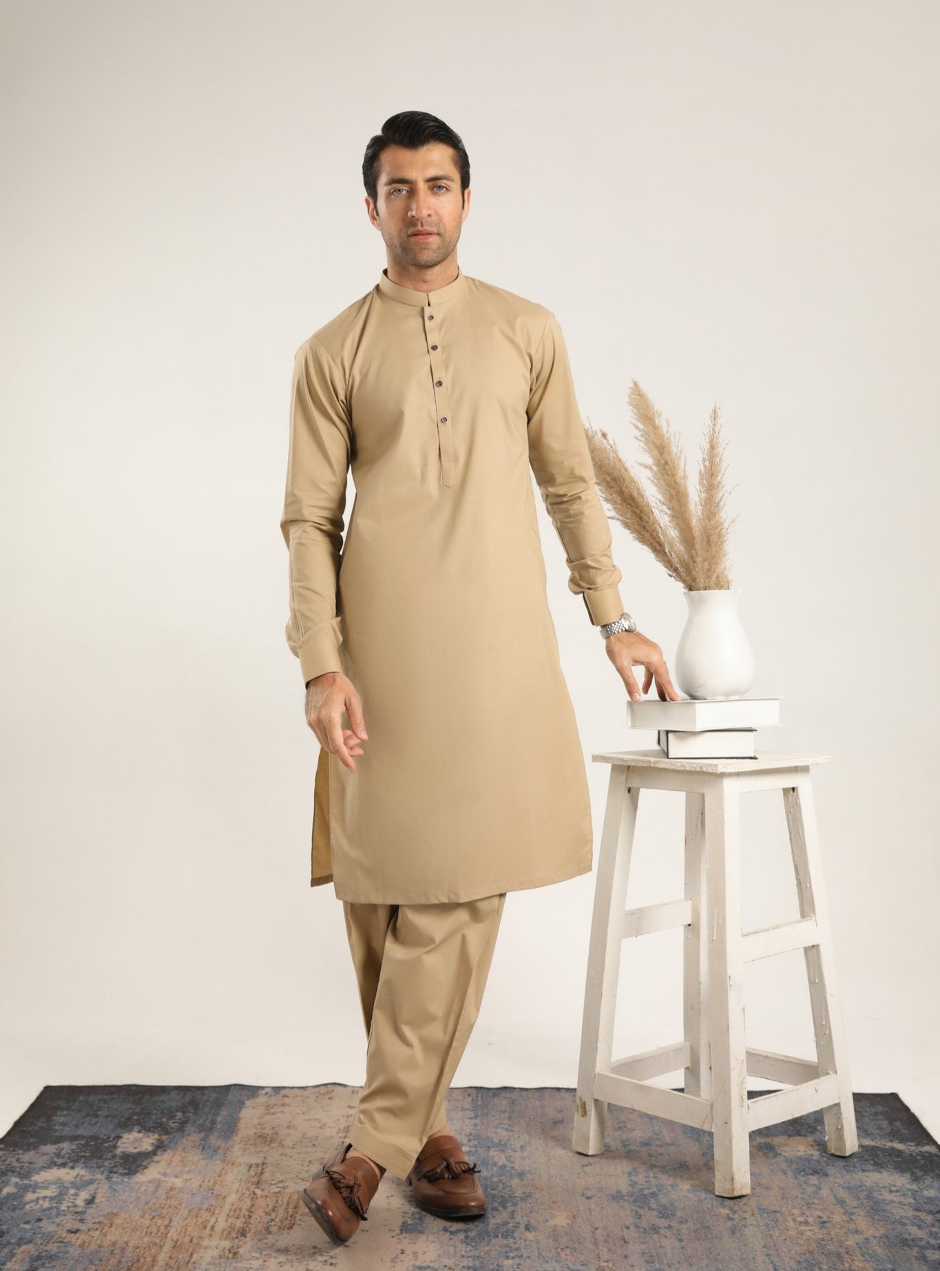 Ivory Skin Cotton Kurta Shalwar (2-Piece) - Image 3
