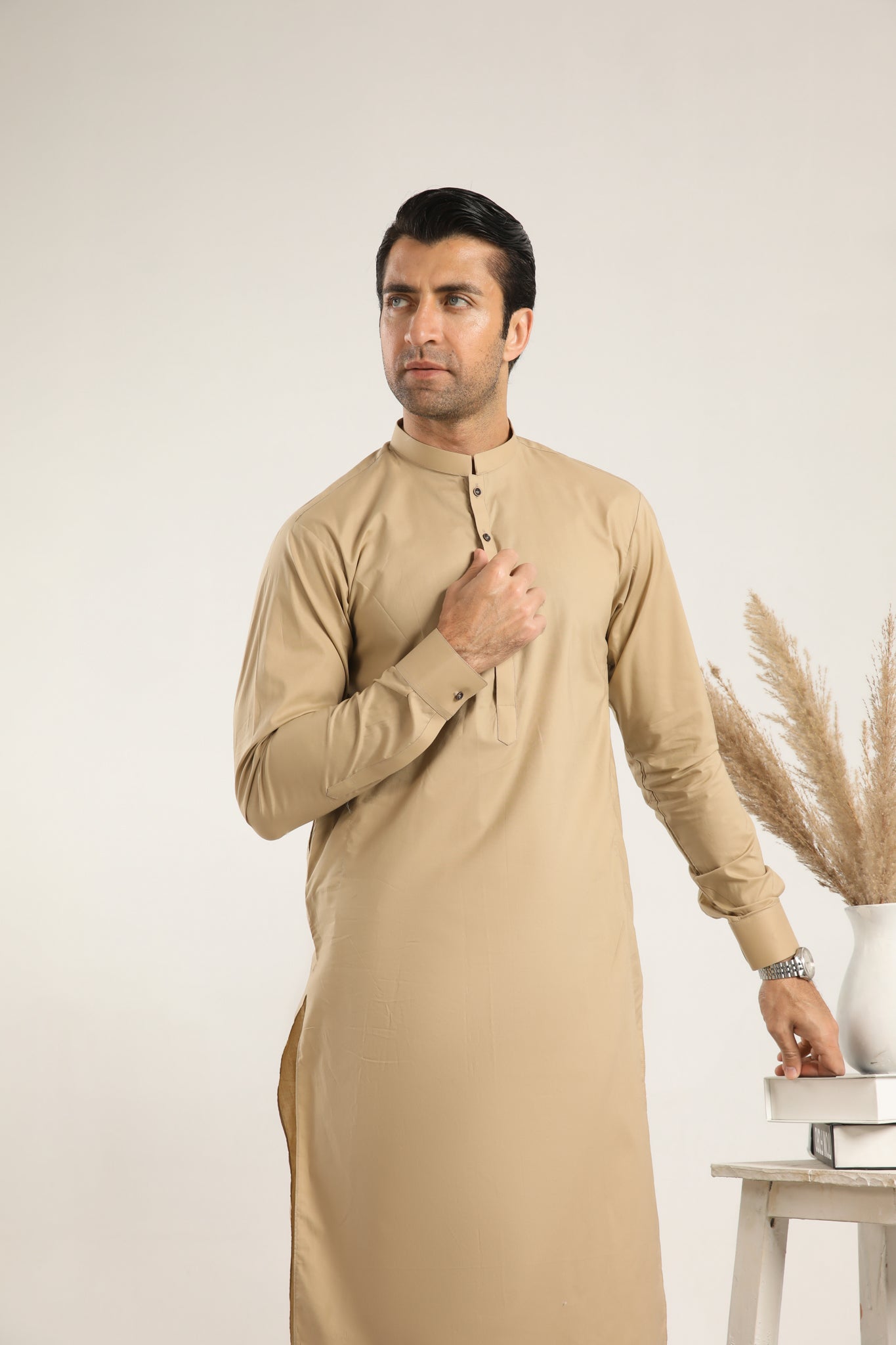 Ivory Skin Cotton Kurta Shalwar (2-Piece) - Image 5