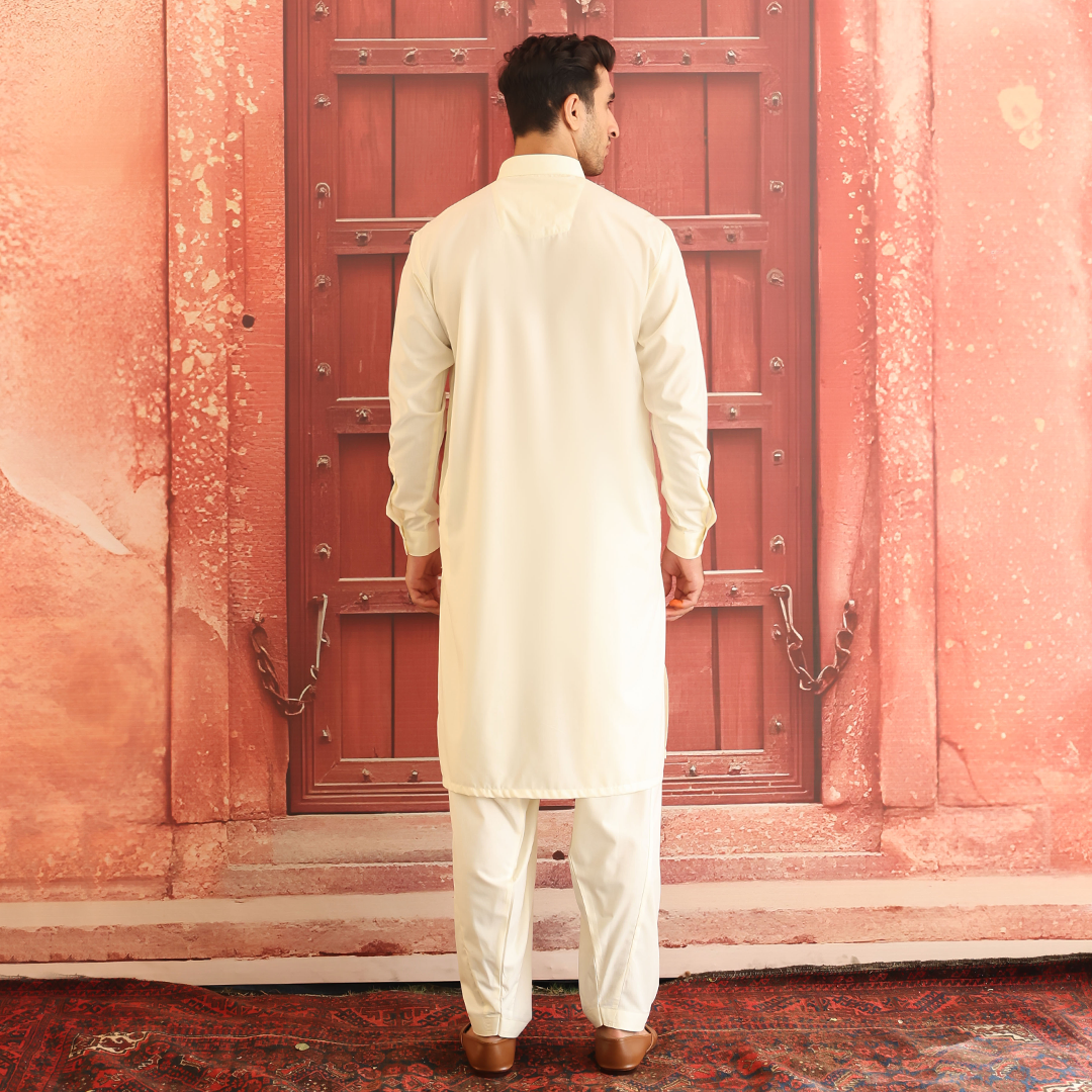 Vanilla Ice Poly Viscose Shalwar Kameez (2-Piece) - Image 4