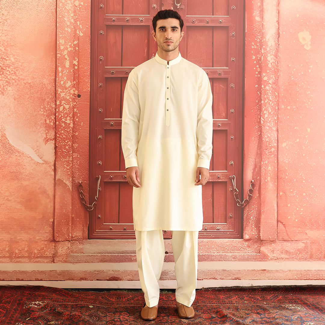 Vanilla Ice Poly Viscose Shalwar Kameez (2-Piece) - Image 1