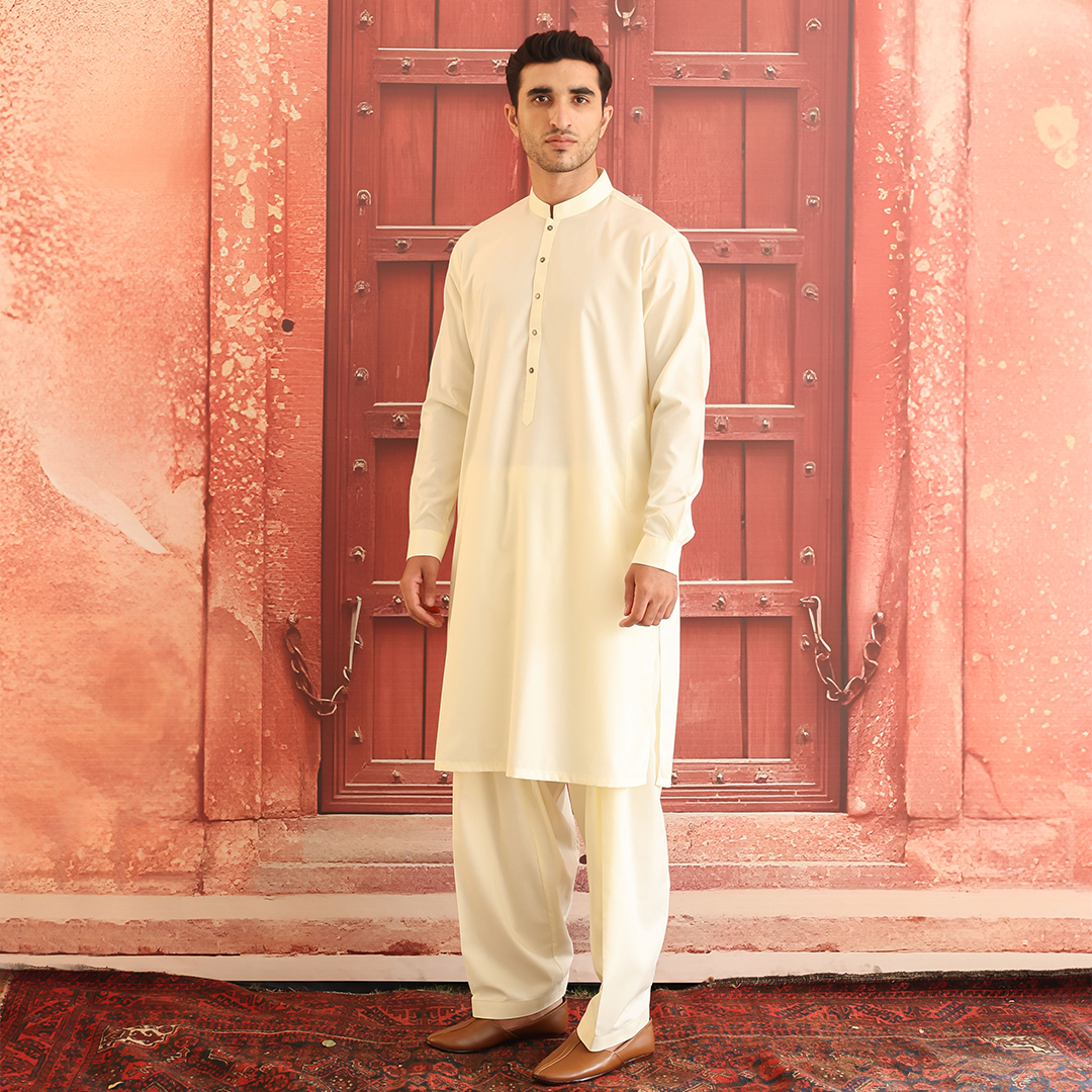Vanilla Ice Poly Viscose Shalwar Kameez (2-Piece) - Image 4