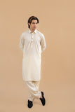Cream Wash & Wear Shalwar Kameez (2-Piece) - Image 2