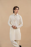 Cream Wash & Wear Shalwar Kameez (2-Piece) - Image 3