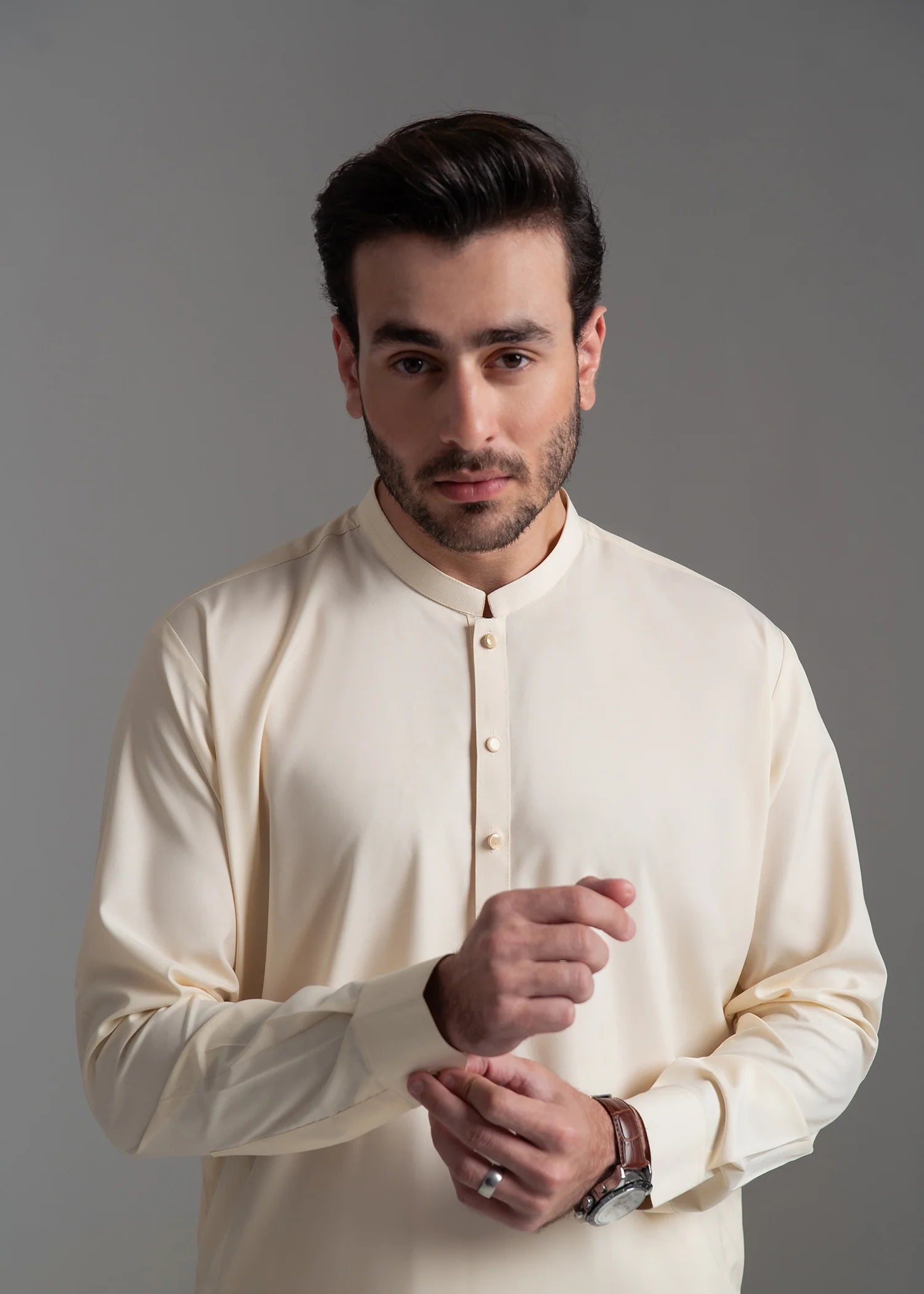 Off-White Wash & Wear Shalwar Kameez (2-Piece) - Image 2