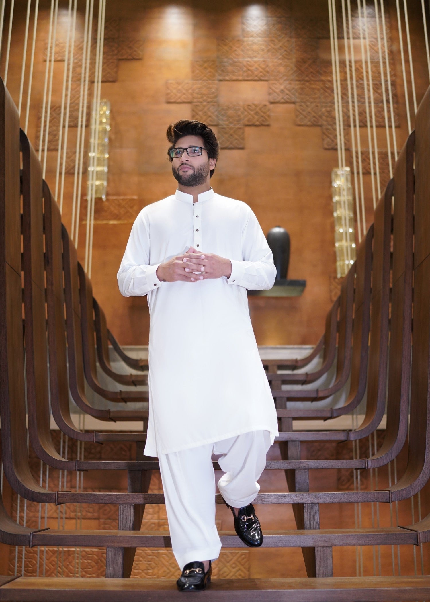 Off-White Wash & Wear Shalwar Kameez (2-Piece) - Image 1