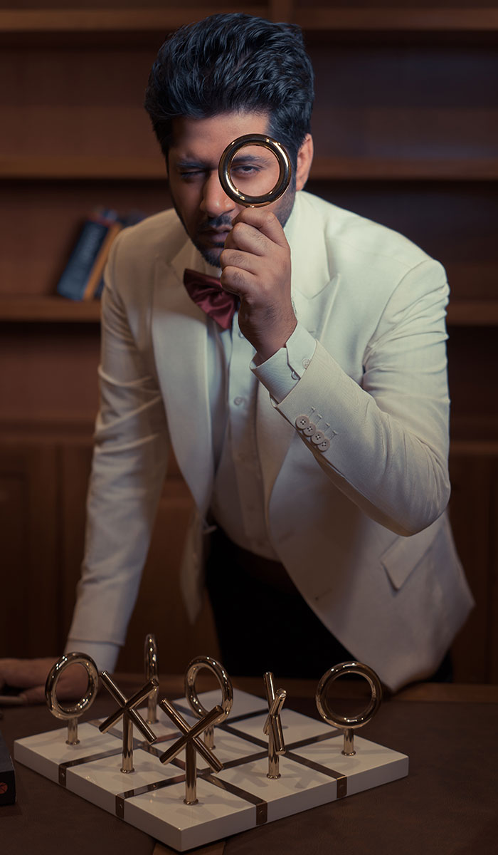 Ivory Suiting Fabric Tuxedo Jacket (3-Piece) - Image 1