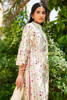 Pakistani Ivory Floral Slim-Fit Shirt with Flared Pants (3-Piece) - Image 10