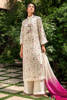 Pakistani Ivory Floral Slim-Fit Shirt with Flared Pants (3-Piece) - Image 3