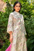 Pakistani Ivory Floral Slim-Fit Shirt with Flared Pants (3-Piece) - Image 4