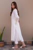 Ivory Dori Embroidered Cotton Long Shirt (2-Piece) - Image 3
