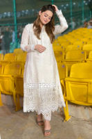 Ivory Zardozi Lace Pure Cotton Kurta (2-Piece) - Image 3