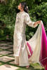 Ivory Floral Embroidered Lawn Salwar Kameez (3-Piece) - Image 11