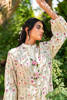 Ivory Floral Embroidered Lawn Salwar Kameez (3-Piece) - Image 6