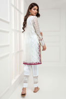 Pakistani Off-White Embroidered Organza Salwar Kameez (3-Piece) - Image 4