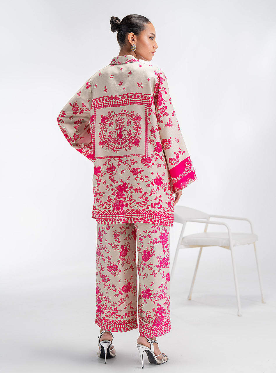 Ivory Pink Printed Lightweight Co-ord Set (2-Piece) - Image 7