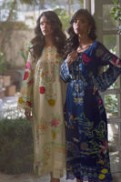 Ivory Floral Appliqué Silk Net Salwar Kameez (2-Piece) - Image 7