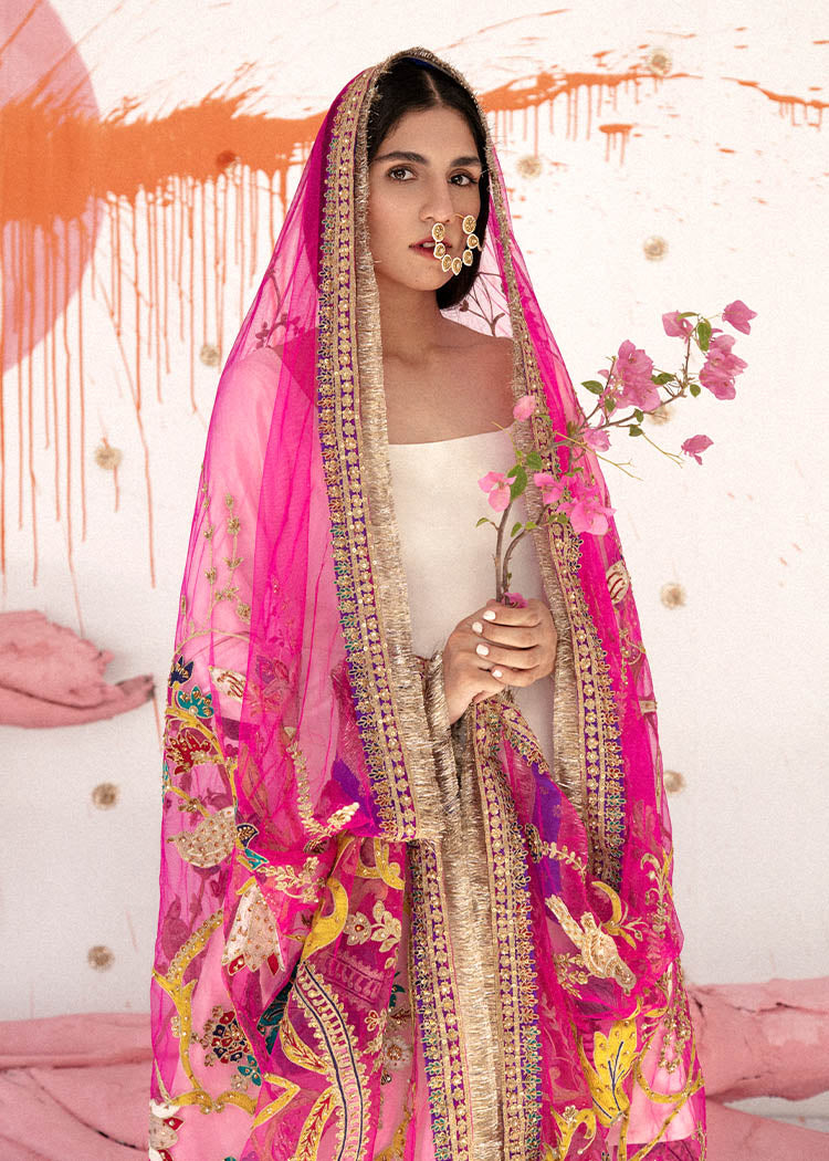 Ivory Aari Embroidered Raw Silk Salwar Kameez (3-Piece) - Image 5