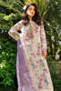 Ivory Lavender Embellished Digital-Printed Long Shirt (3-Piece) - Image 3