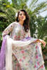 Ivory Lavender Embellished Digital-Printed Long Shirt (3-Piece) - Image 4