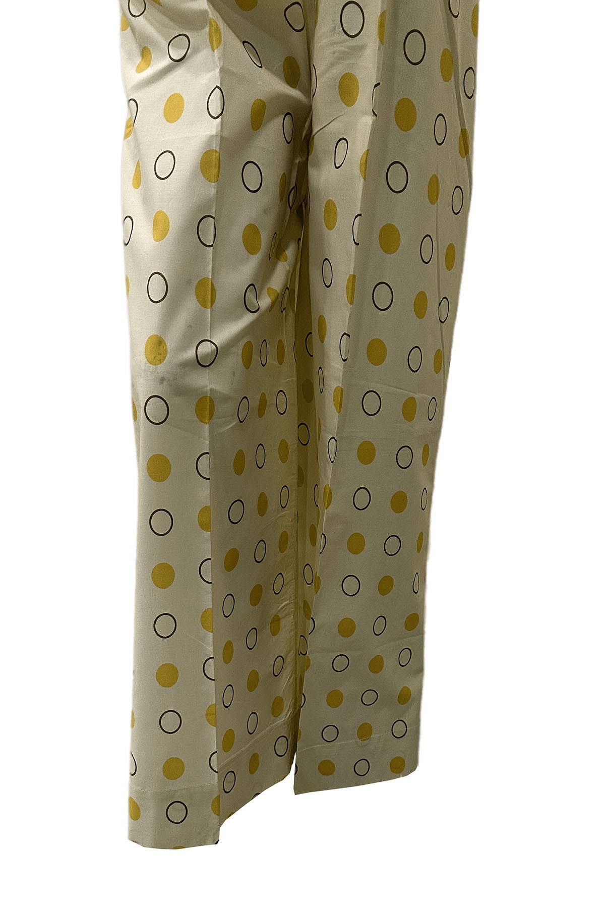Pakistani Ivory Digital Printed Cotton Straight Trouser (1-Pc) - Image 2