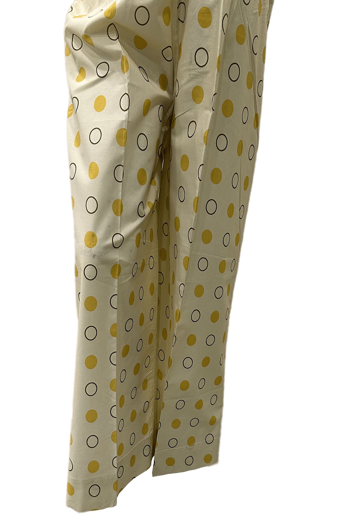 Pakistani Ivory Digital Printed Cotton Straight Trouser (1-Pc) - Image 3