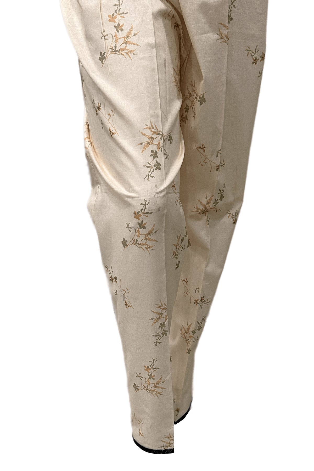 Ivory Digital Printed Cotton Trouser (1-Pc) - Image 2