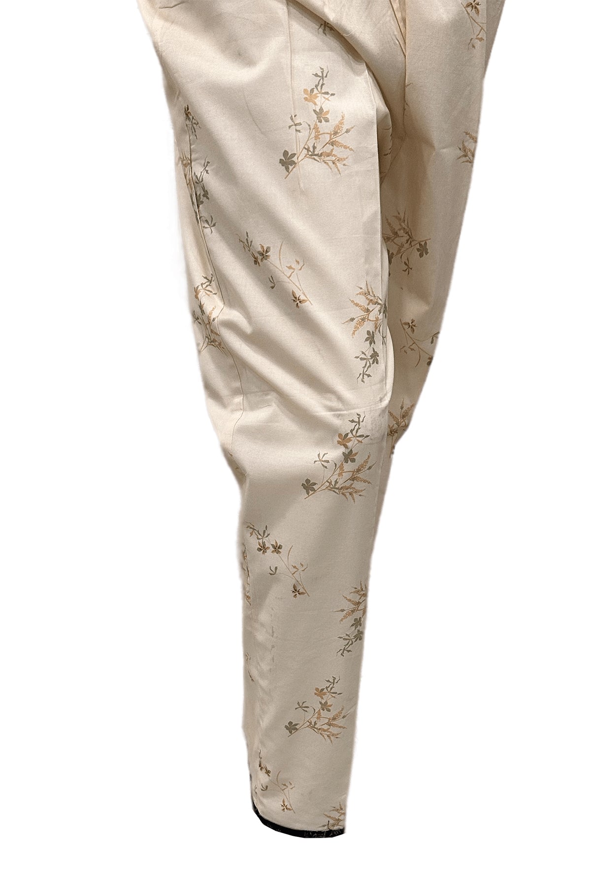 Ivory Digital Printed Cotton Trouser (1-Pc) - Image 3