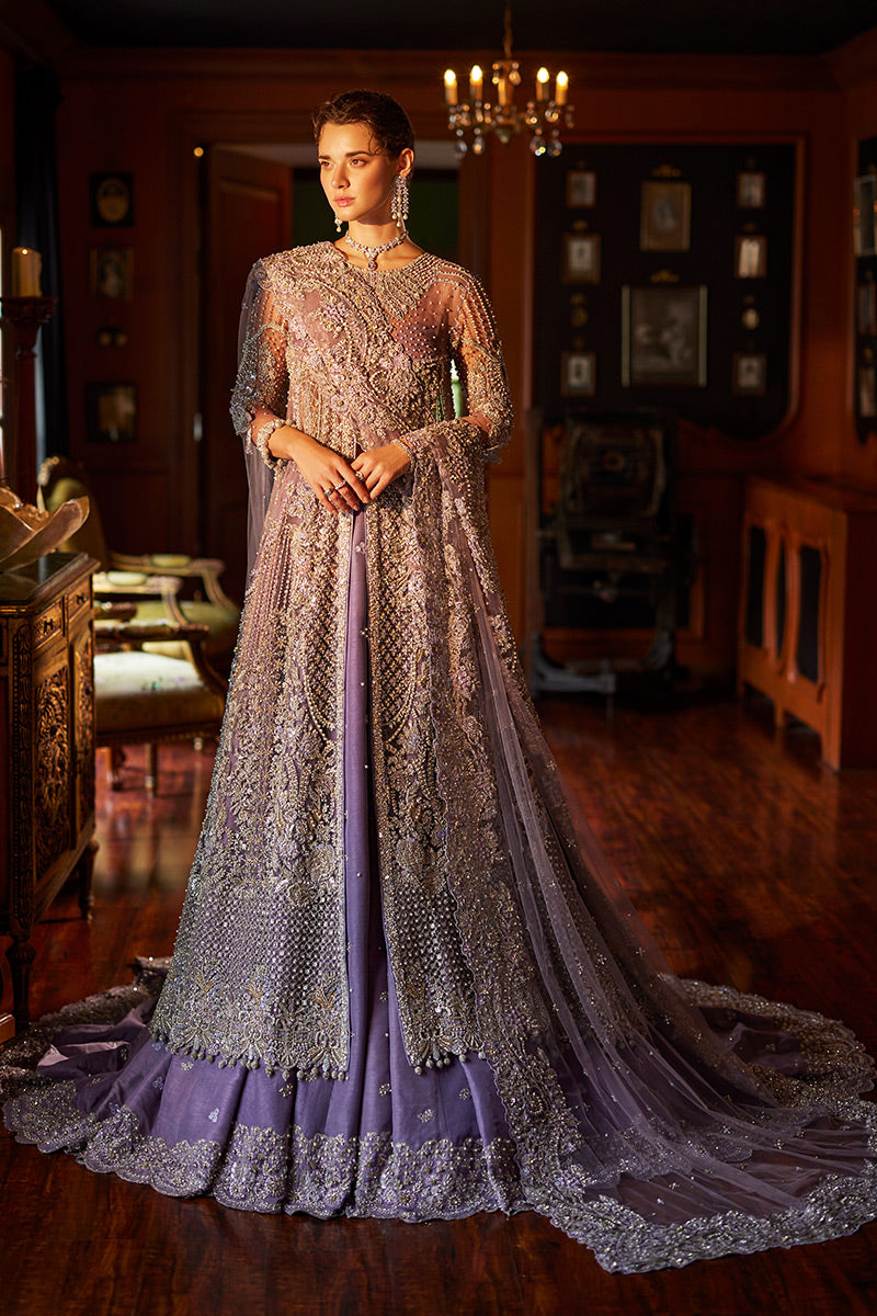 Lavender Swarovski Sequin Net Bridal Gown (2-Piece) - Image 1