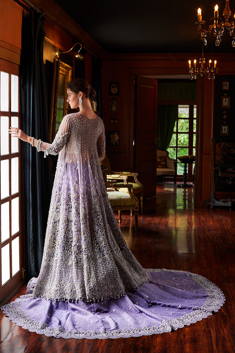 Lavender Swarovski Sequin Net Bridal Gown (2-Piece) - Image 3