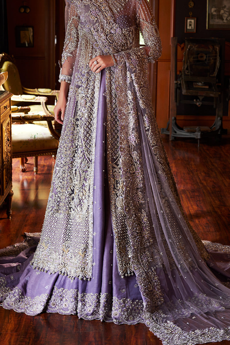 Lavender Swarovski Sequin Net Bridal Gown (2-Piece) - Image 4