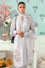 Pakistani Lavender Ice Hand-Embellished Silk Kurta Set (3-Piece) - Image 3
