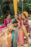 Deep Magenta Zardozi Silk Net Angrakha (3-Piece) - Image 9