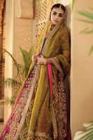 Pakistani Deep Magenta Zardozi Silk Pishwas Dress (3-Piece) - Image 3