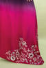 Magenta and Black Ombre Silk Kaftan (1-Pc) - Image 5