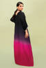 Magenta and Black Ombre Silk Kaftan (1-Pc) - Image 9