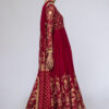 Pakistani Maroon Hand-Embroidered Georgette Anarkali Dress (3-Piece) - Image 7