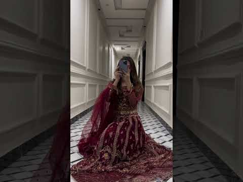 Pakistani Deep Maroon Embroidered Net Formal Gown (2-Piece) - Image 10