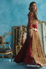 Maroon Zardozi Velvet Bridal Jacket with Silk Inner (2-Piece) - Image 3