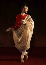 Rust Chunri Velvet Groom Sherwani (3-Piece) - Image 5