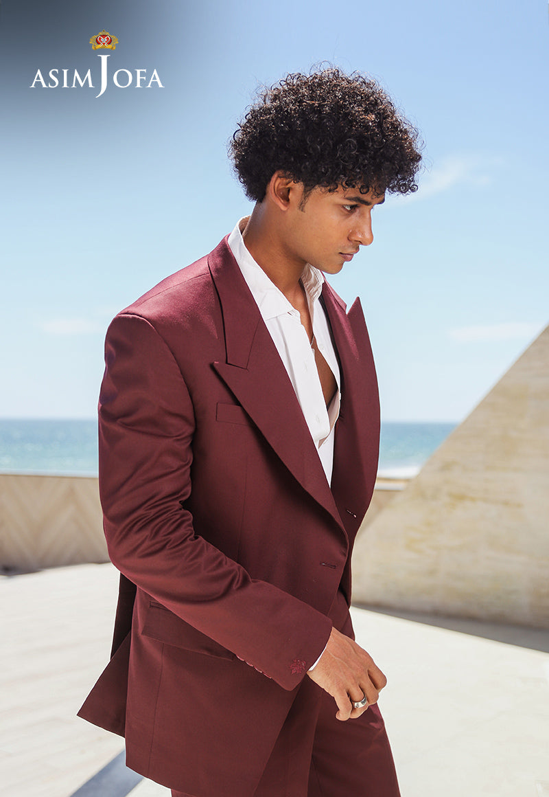 Maroon Suiting Double-Breasted 2-Piece Suit - Image 6