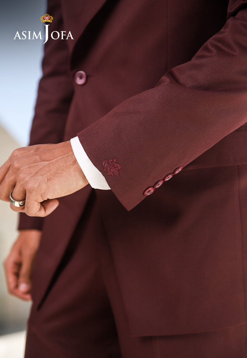 Maroon Suiting Double-Breasted 2-Piece Suit - Image 9