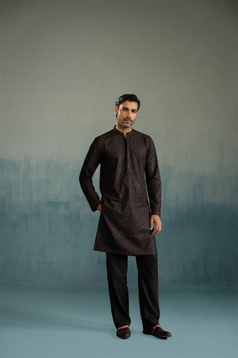Rasin Embroidered Multani Karandi Kurta Pajama (2-Piece) - Image 1