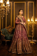 Pakistani Deep Maroon Gotta & Adda Work Banarasi Lehenga (3-Piece) - Image 3